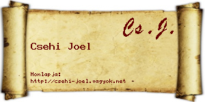 Csehi Joel névjegykártya